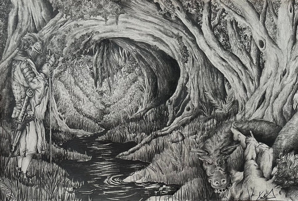 « The silent Knight » - paper print